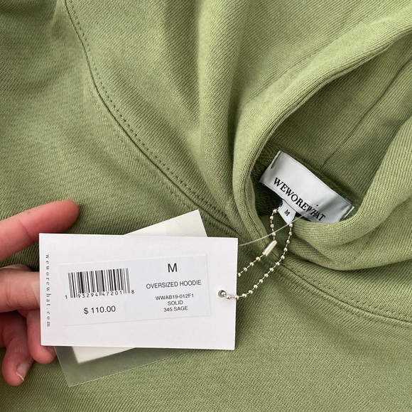 NWT WeWoreWhat sage green SET of hoodie and sweatpants - Picture 5 of 12